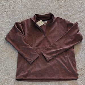 Duluth Trading Men's Brown Quarter-Zip Sweatshirt